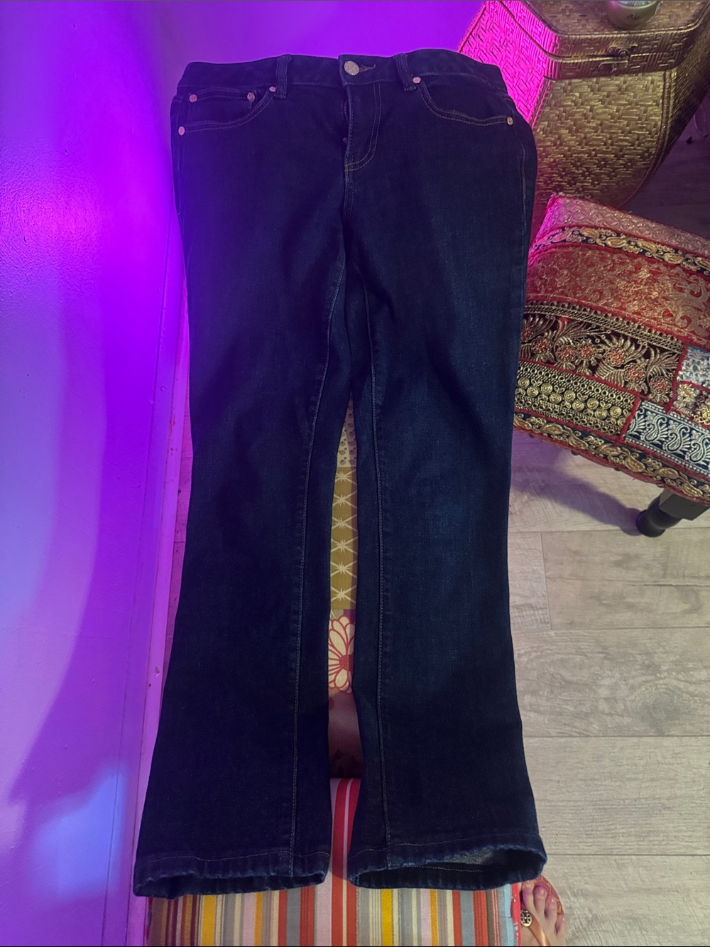 Classic Dark Blue Women's Straight-Leg Jeans (TORY BURCH)